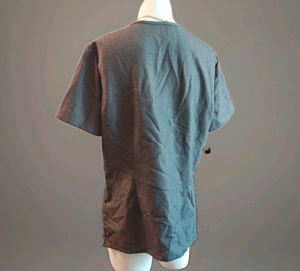 FIGS Woman's Sz Small Technical Graphite Gray One Pocket Scrub Top