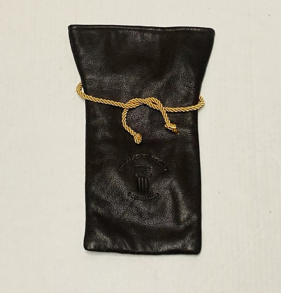 Vintage NDSU Development Foundation Leather Bag Tote Thick Wrap Strings 37