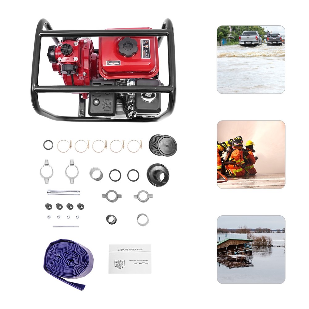 4-Stroke Water Pump irrigation Pump w/ Water Pipe Pull Start 1659.79 ft³/h