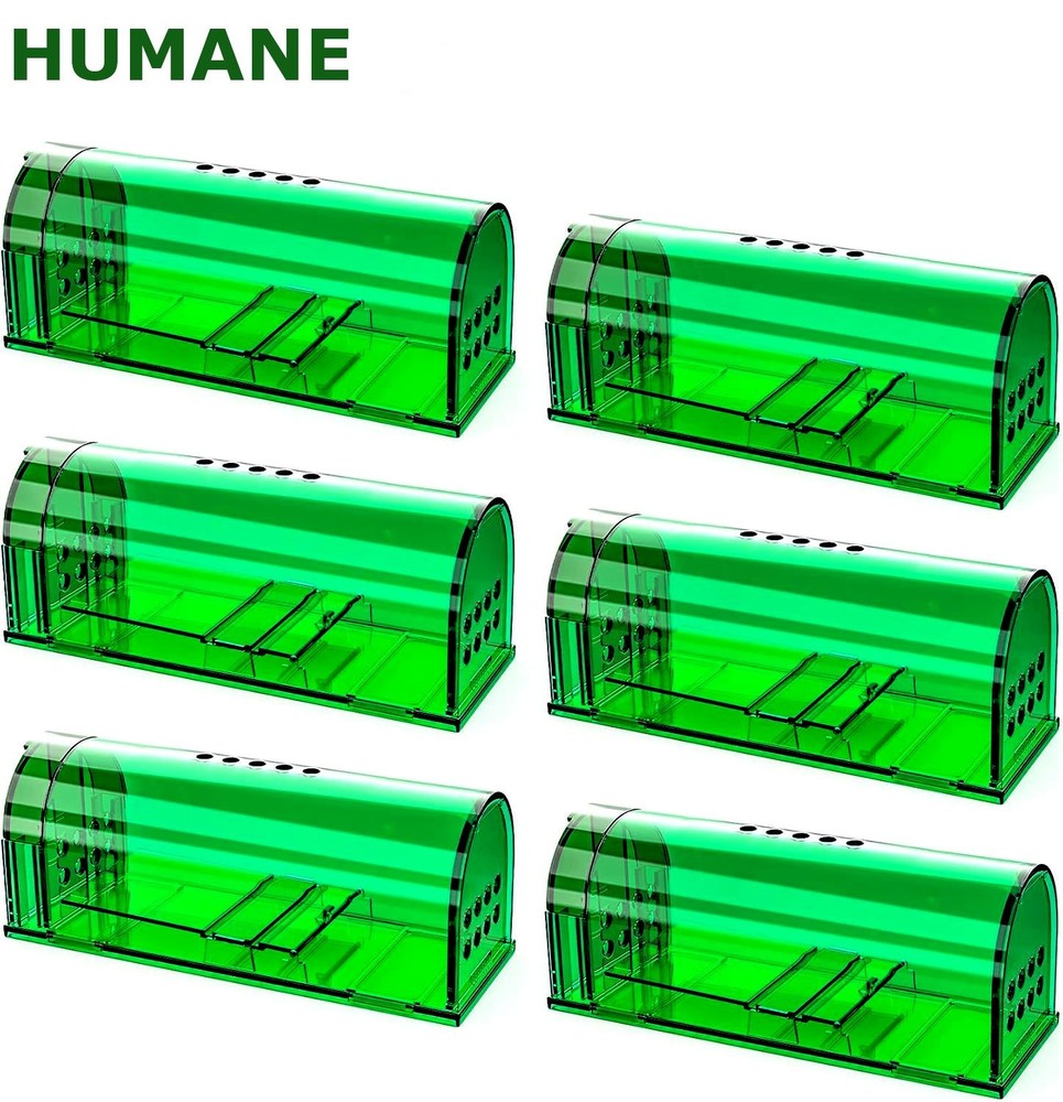 4-6PC Humane Mouse Traps Live Catch & Release No Kill Rat Mice Trap Reusable