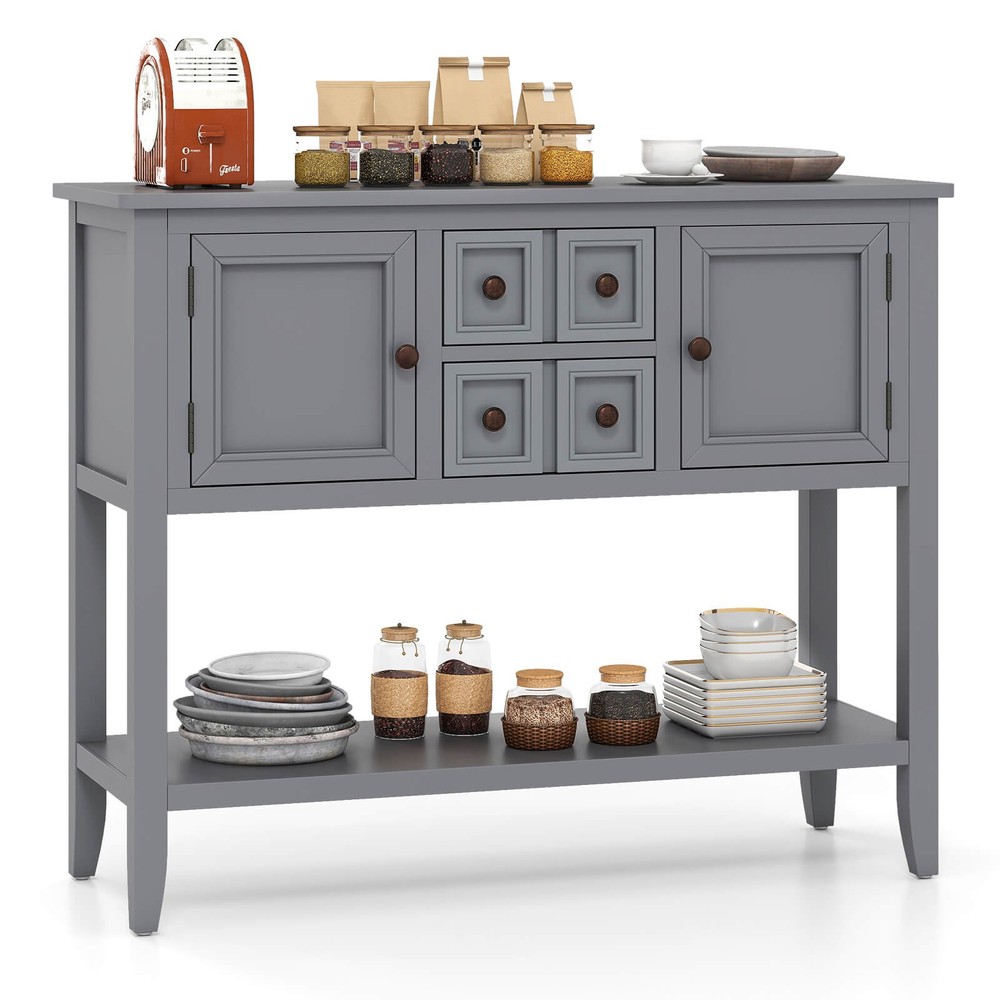 Buffet Sideboard Cabinet Entryway Console Table with 2 Doors and 2 Drawers