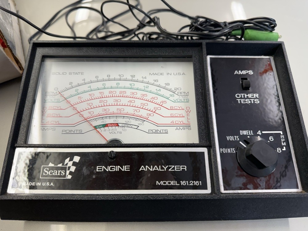 VTG 1970's Sears Engine Analyzer 161.2161 12V Volt Ignition Systems Instructions