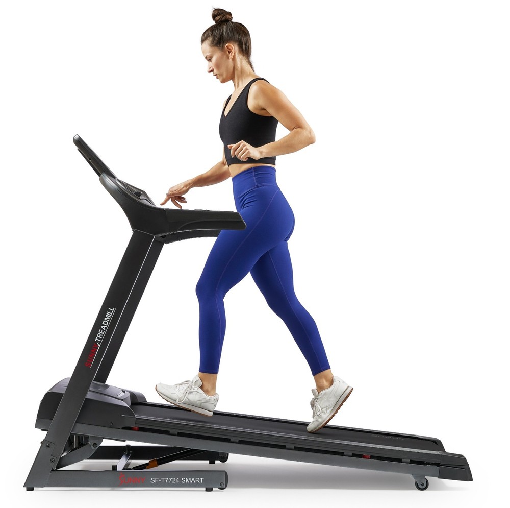 New Bluetooth Shock Absorption Treadmill with Auto Incline Foldable Pulse Sensor