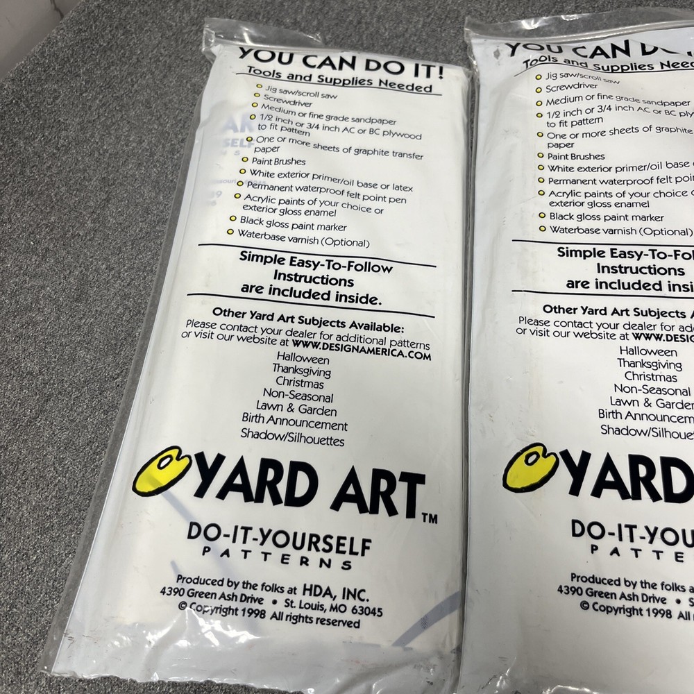 (2) Yard Art Do It Yourself Patterns