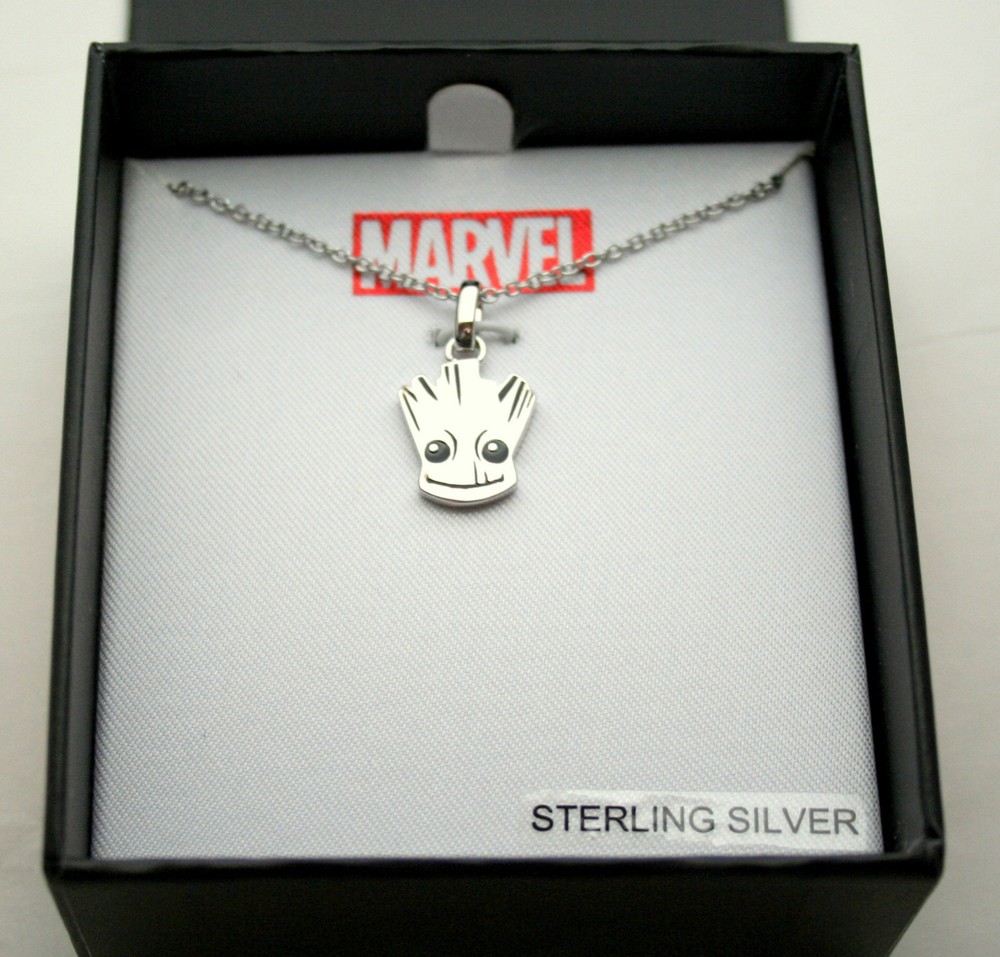 Marvel Comics Groot Necklace Pendant New NOS Box Guardians Galaxy 925 Silver