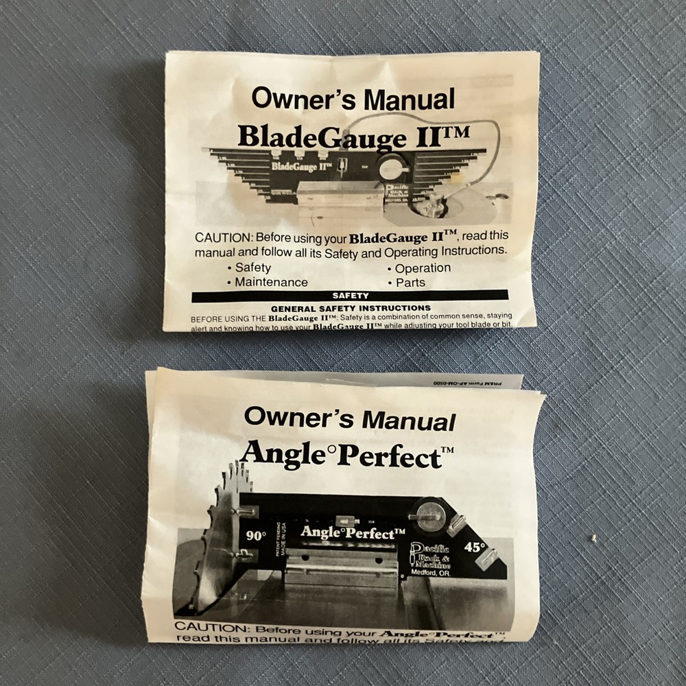 Pacific Rack & Machine Angle Measuring and Blade Gauge Tools