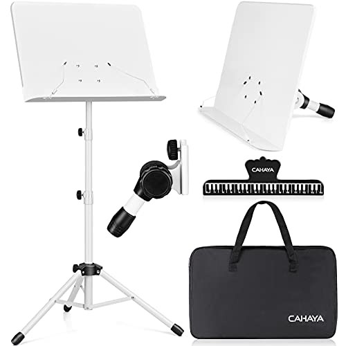 Sheet Music Stand & Tabletop Music Stand Solid Back Standard Version White