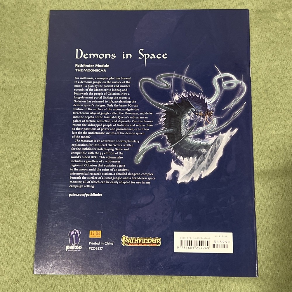 D&D D20 Paizo Pathfinder The Moonscar