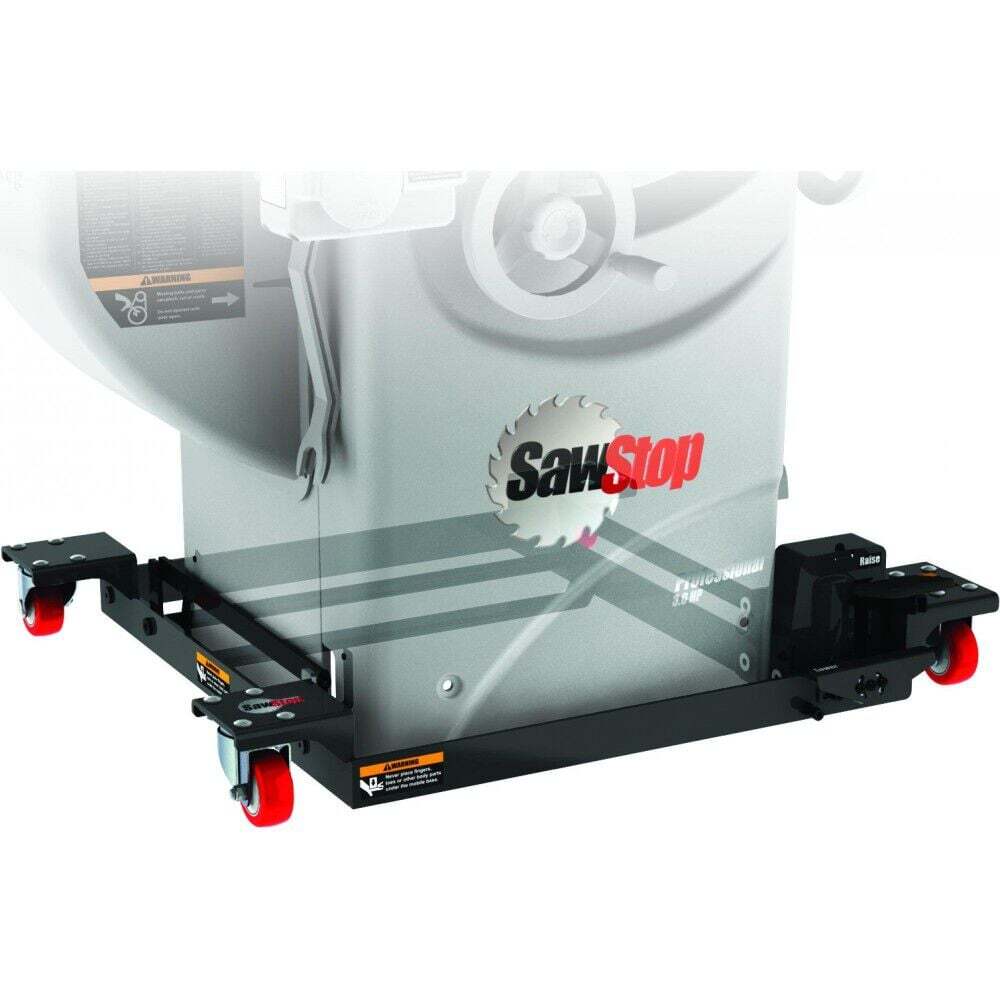 Sawstop Industrial Saw Mobile Base With Pcs Mobile Base Conversion Kit