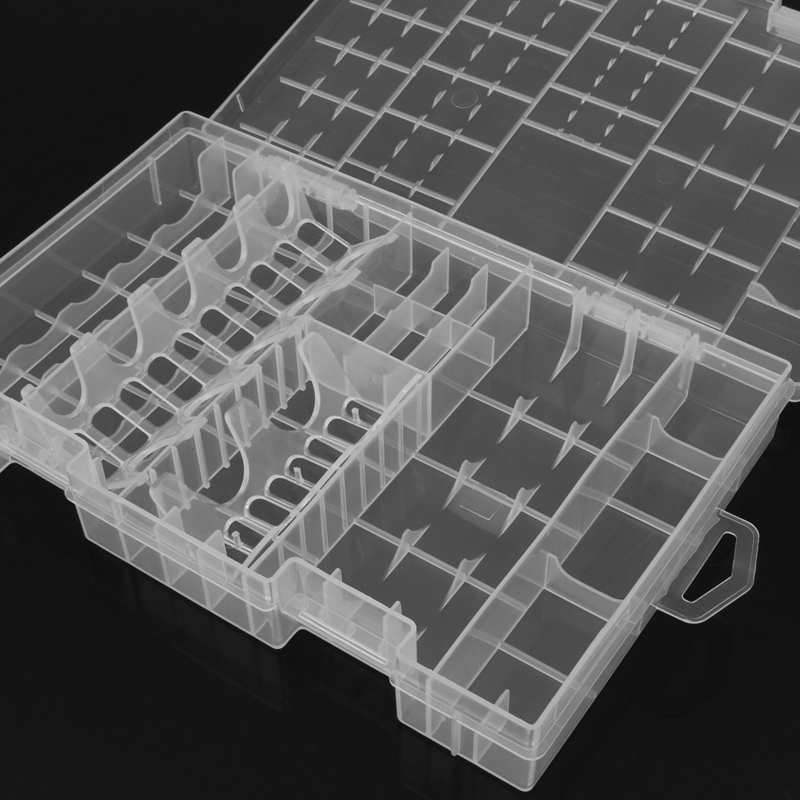 Hard Plastic Battery Case Holder Storage Box Battery Container AAA/AA/C/D/9V