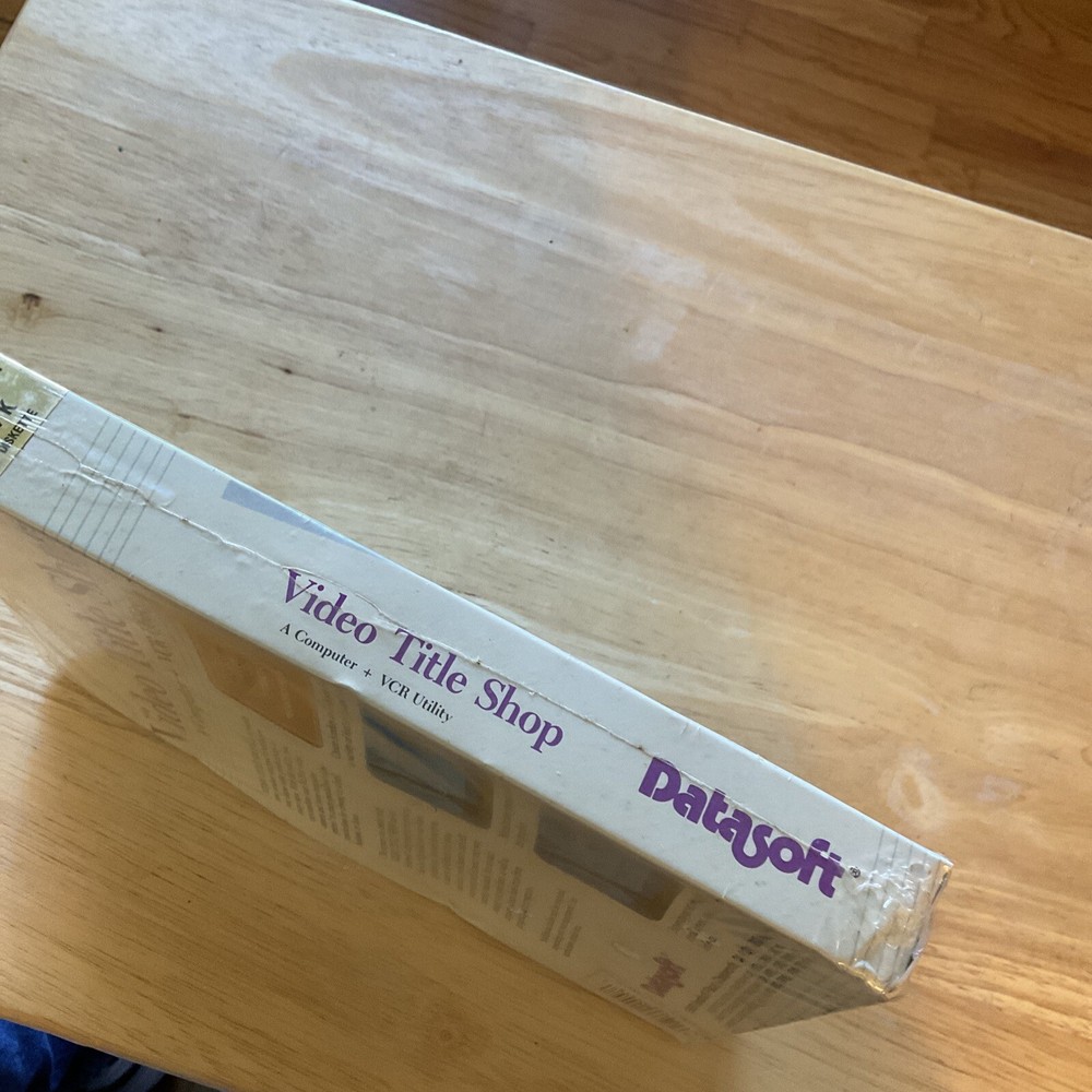 Video Title Shop A Computer & VCR Utility by Datasoft for Atari 64K 1987