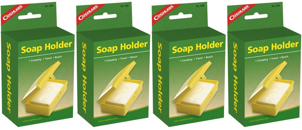 Coghlan's Plastic Soap Holder Storage Container - Yellow (4-Pack)