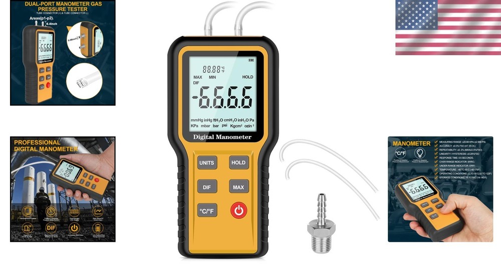 HVAC Digital Manometer Pressure Tester