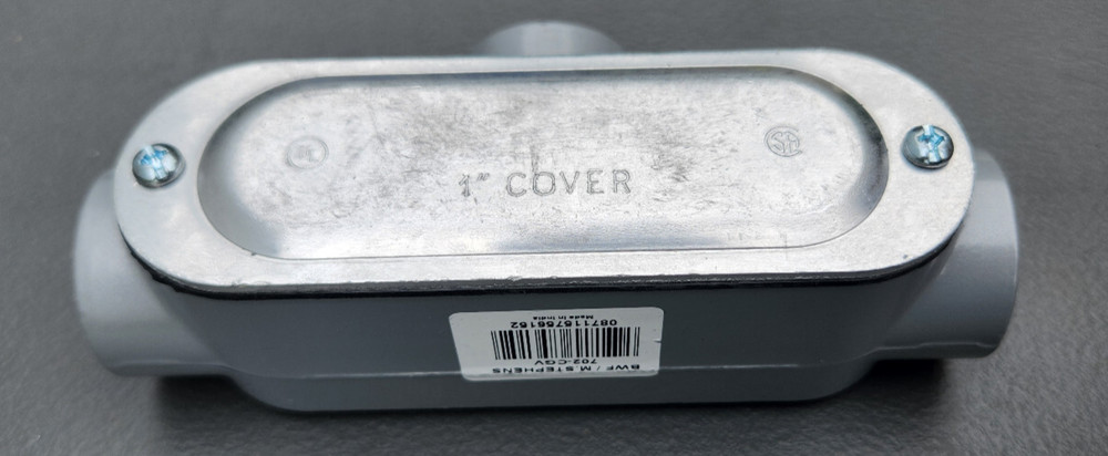 (4 Pack) BWF 702-CGV 1" T-Type Conduit Body Assembly