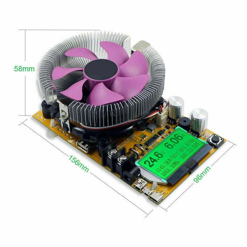 150W USB Constant Current Electronic Load Battery Discharge Capacity Tester 200V