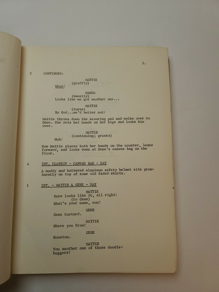 DOODLEBUG DAYS / Mark Saha 1970's Unproduced Screenplay Movie Script