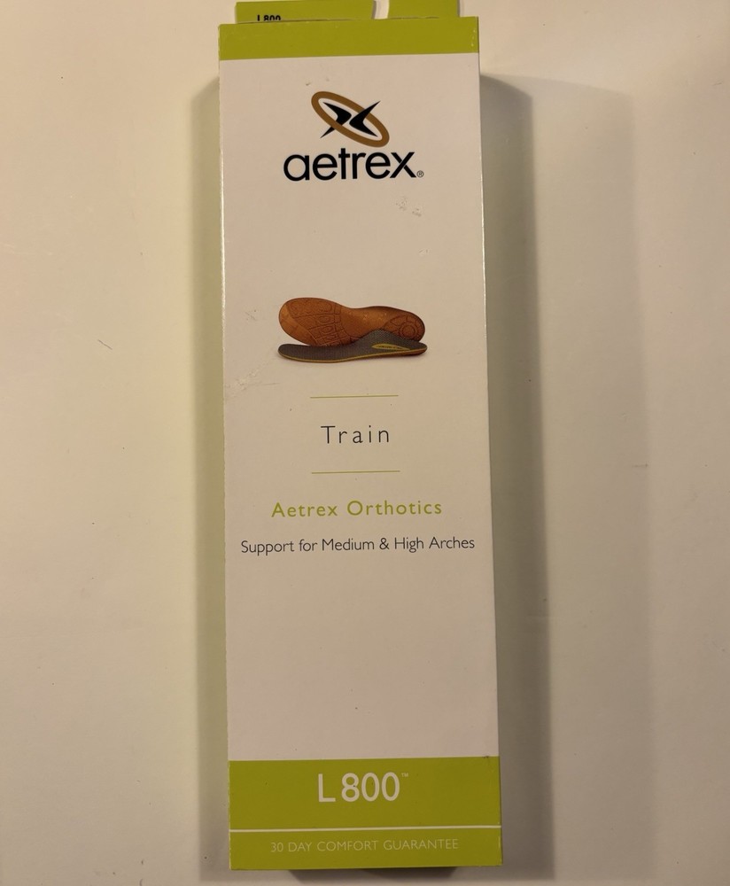 Aetrex Train L800 Foot Orthotics Size Women's 5 Medium & High Arches READ