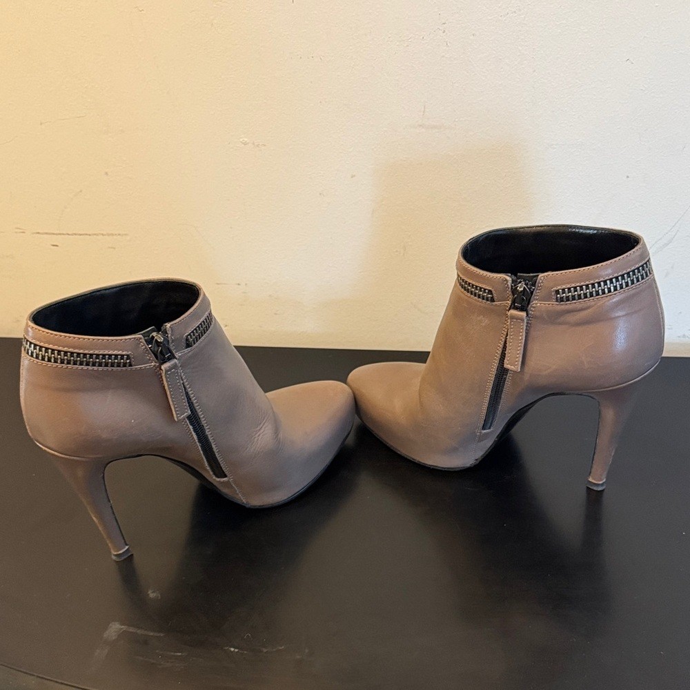 All Saints Chic Gray Heeled Ankle Boots