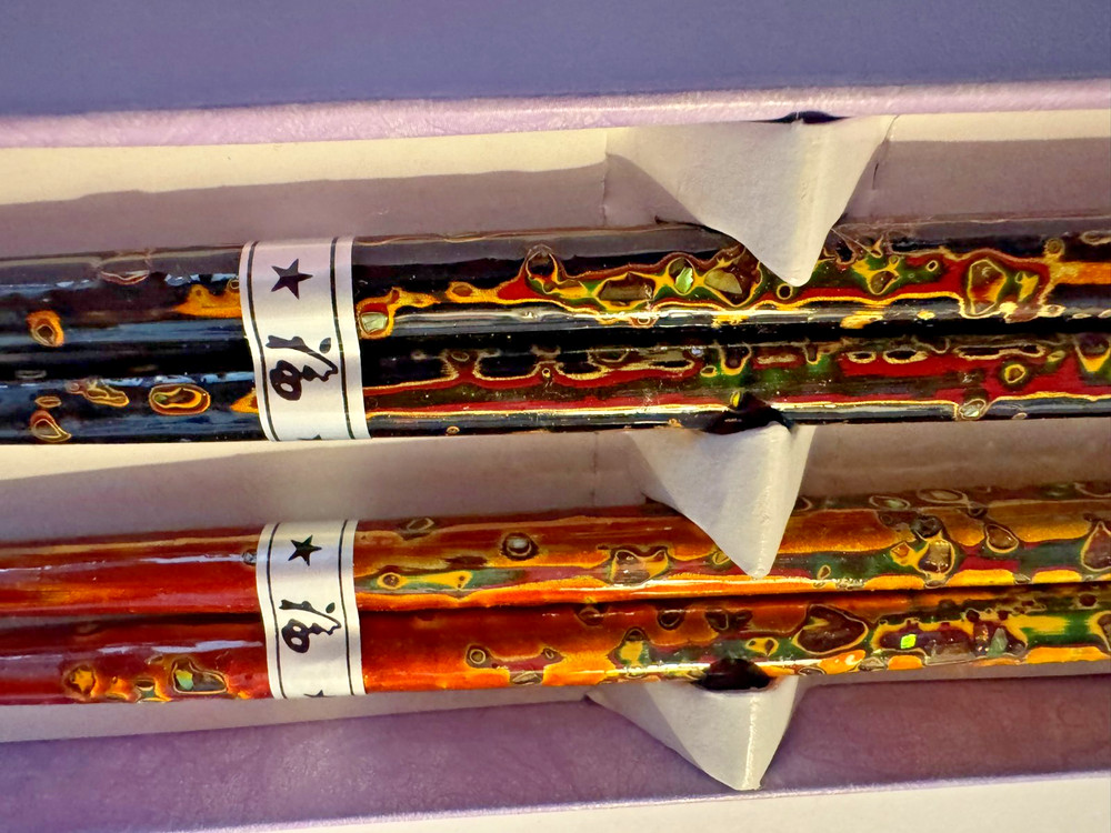 AUTHENTIC KOREAN CHOPSTICKS Design Multicolor Glossy Reusable 2pcs