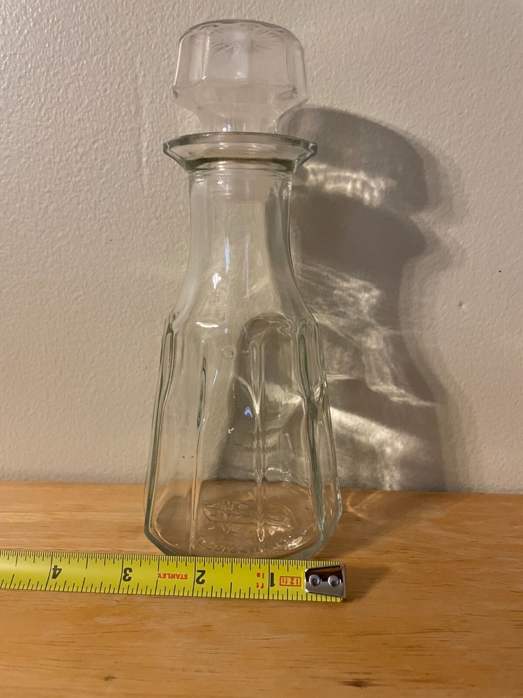 Glass Bottle, Decorative, 7" Tall