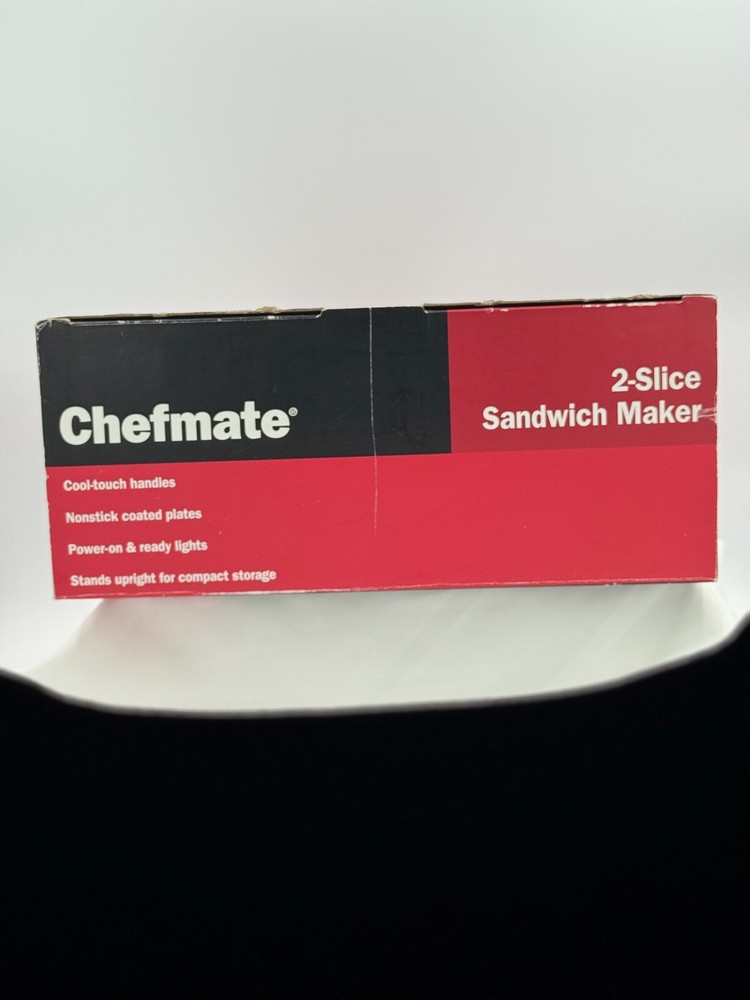 Chefmate 2-Slice Sandwich Maker - Brand New In Box