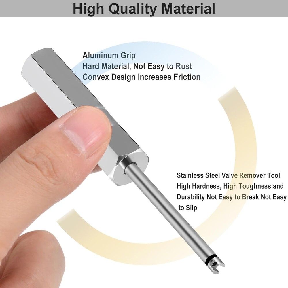 Essential Schrader Valve Core Removal Tool - Portable 4-Inch Stainless Steel
