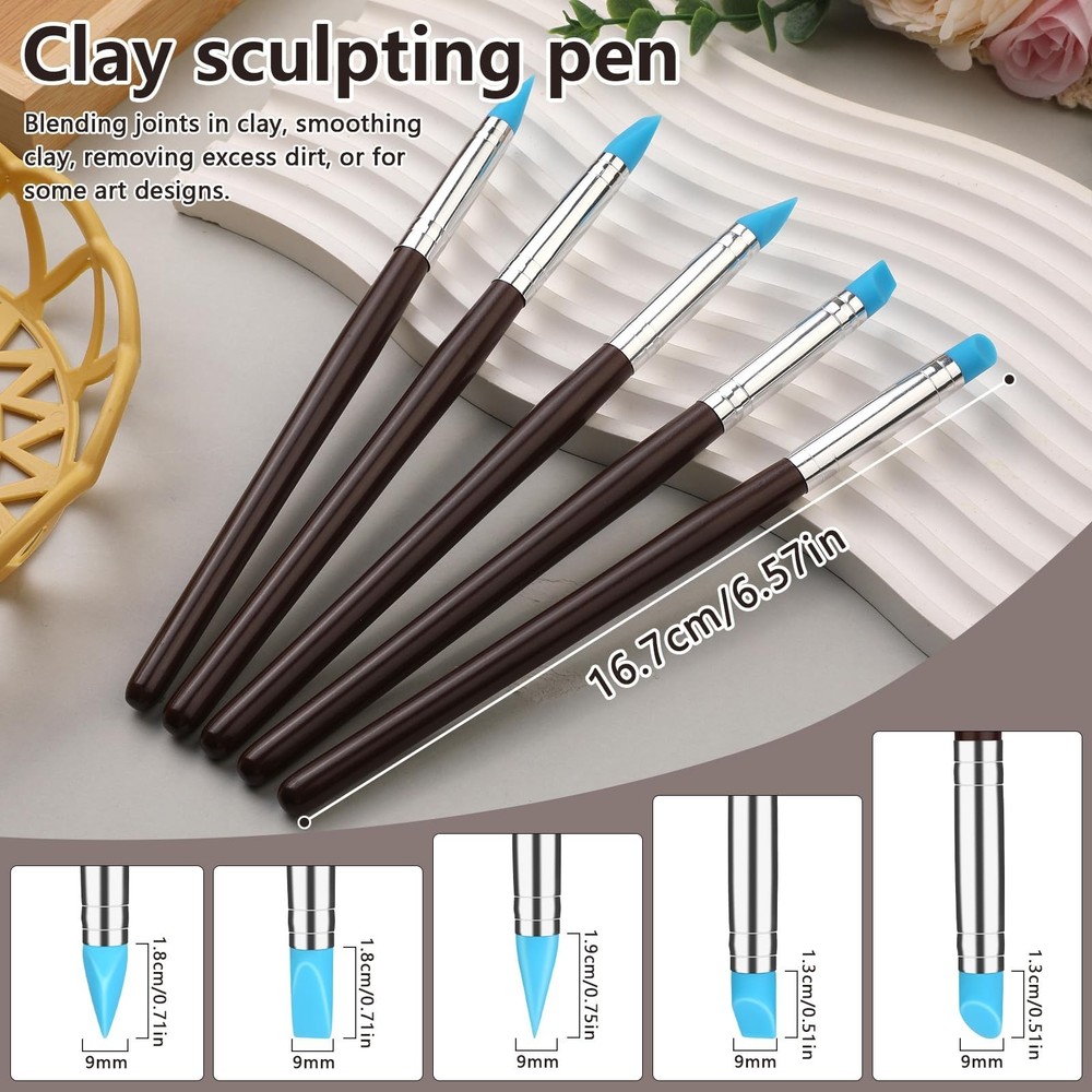 10 Pcs Silicone Clay Tools, Silicone Sculpting Tools, Polymer Clay Tools, Dot...