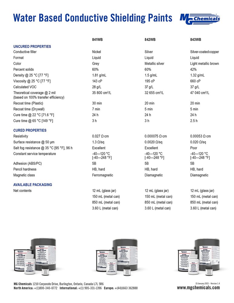 Water Based Silver Coated Copper Conductive Coating EMI RFI Shielding 0.41oz