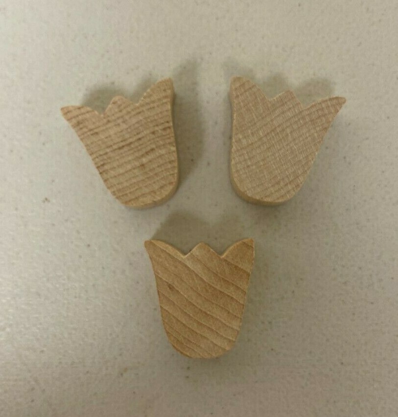 WOOD TULIP HEAD 3 PIECE