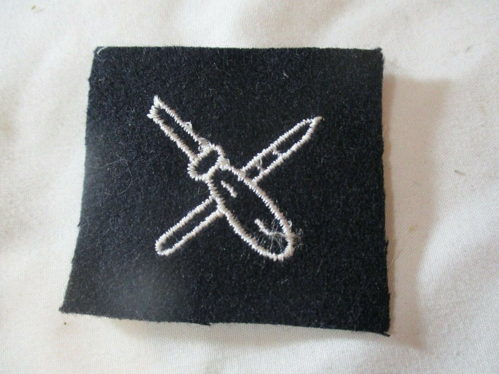 Vintage Navy Lithographer Rate Specialty Mark Black Striker Felt Patch