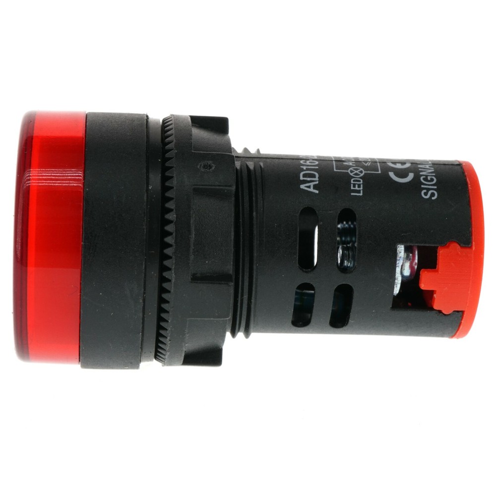 EARU AD16-22D/S 22mm Panel Mount LED Signal Indicator Light, Red 24V