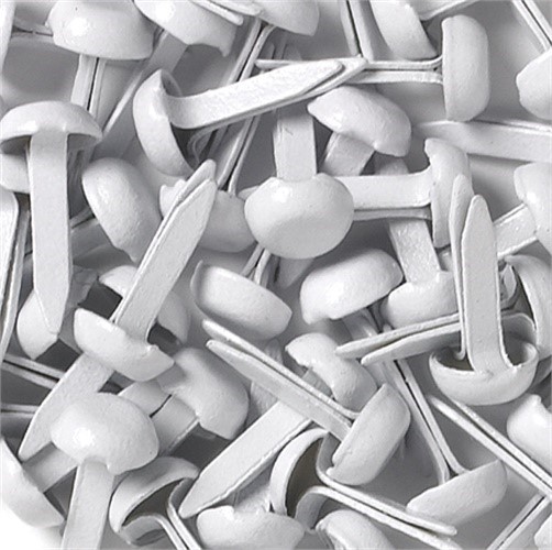 Doodlebug BRADS-093  Mini Brads .125" 25/Pkg-Lily White (6Pk)