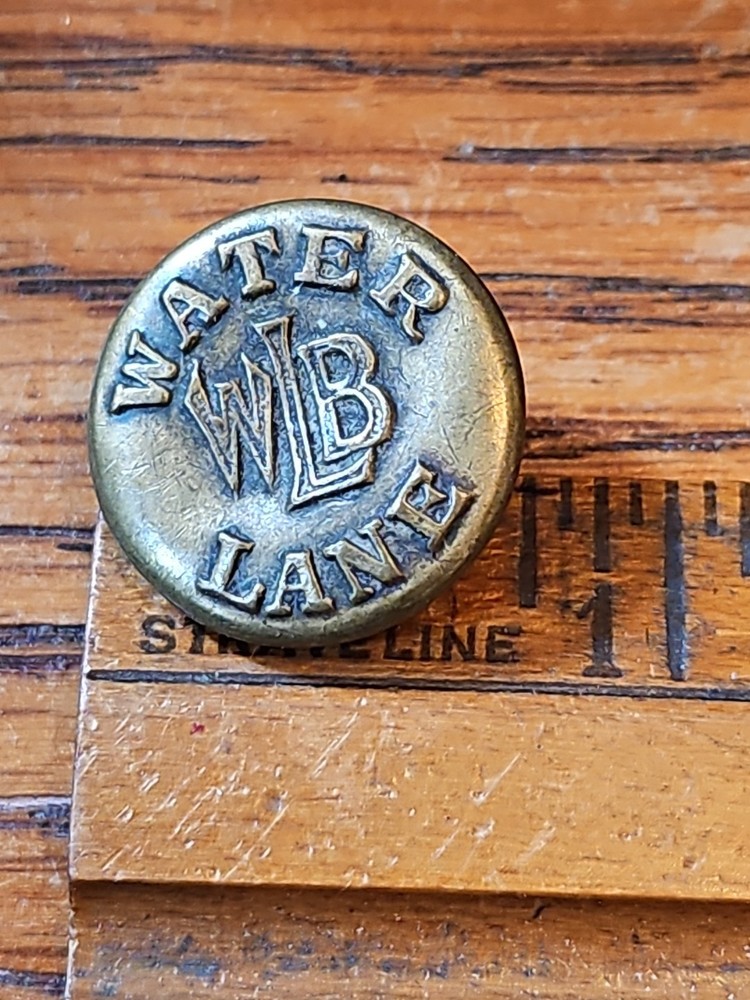 1920’s WLB Water Lane Brewery Brass Uniform Button