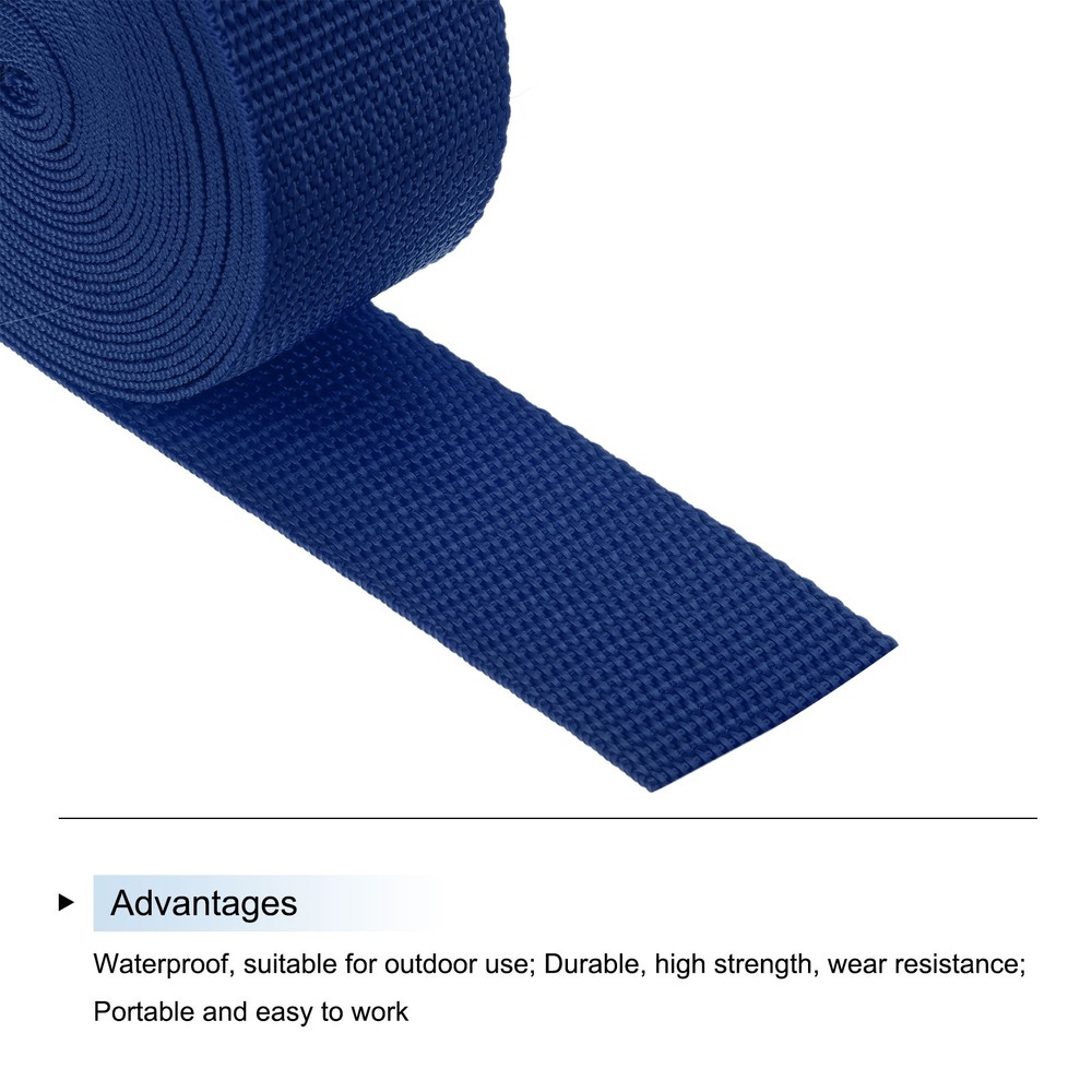 Lightweight Polypropylene Webbing Strap 3.8cm 5 Yard Navy Blue