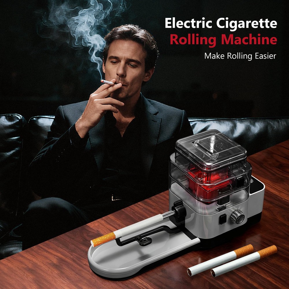 Electric Cigarette Rolling Machine, Tobacco Grinder, Automatic Cigarette Roll...
