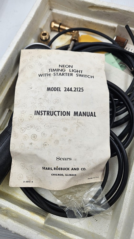 Allstate Testing Equipment Vintage Tune-Up Kit /Instructions - Sears & Roebuck