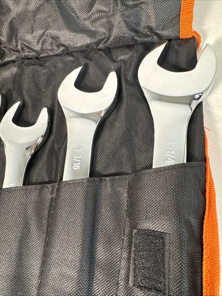 Der Erwachte Super-Thin Open End Wrench Set SAE 6-Piece Rolling Pouch