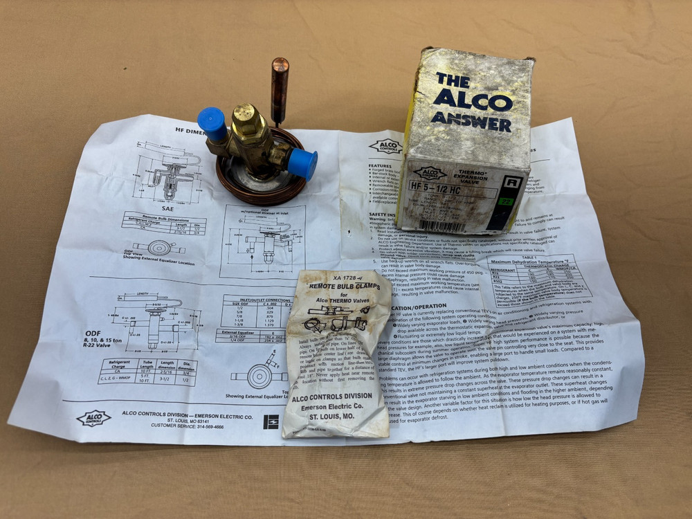 Alco Controls HF 5-1/2 HC Thermo Expansion Valve Assembly Kit HVAC Replacement