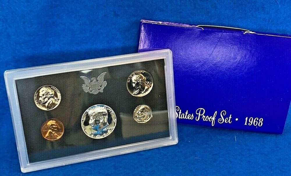 1968 U.S. Mint Issued Blue Box Proof Set