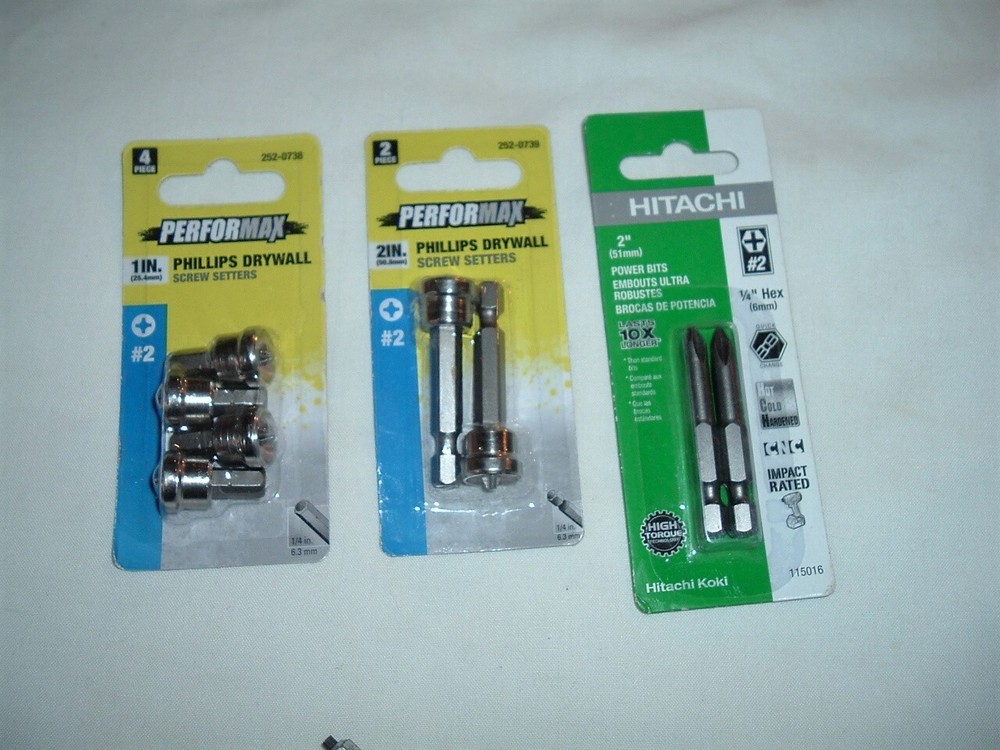 NEW DRYWALL SCREW SETTERS PLUS EXTRAS