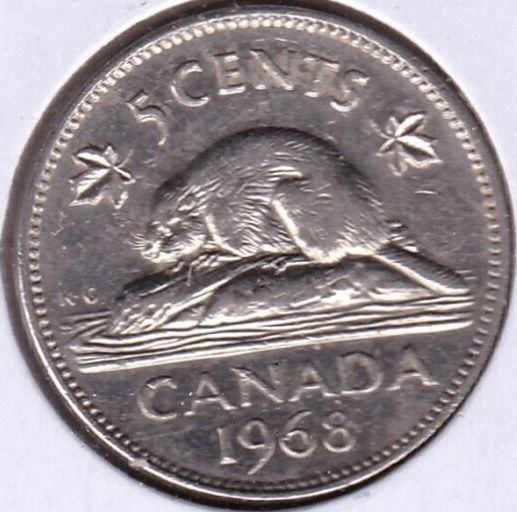 1968 Canada 5 Cents
