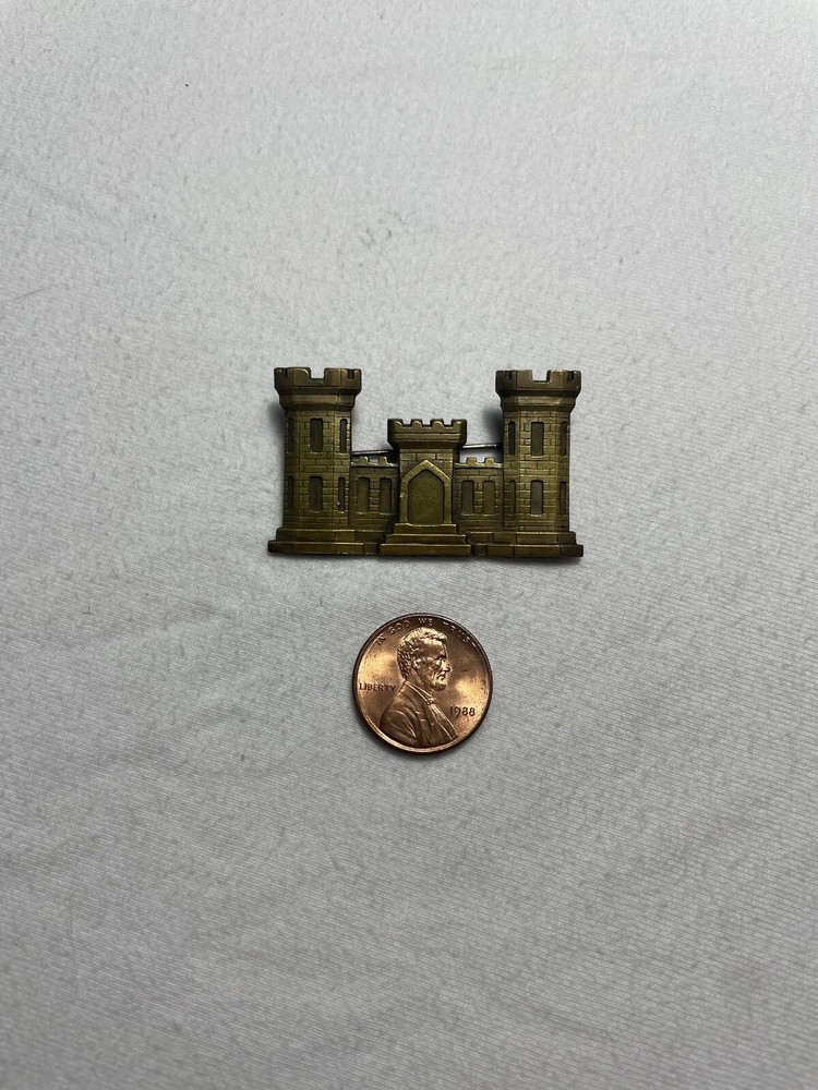 WWI Oversized  Officer Collar Insignia Engineer Corps