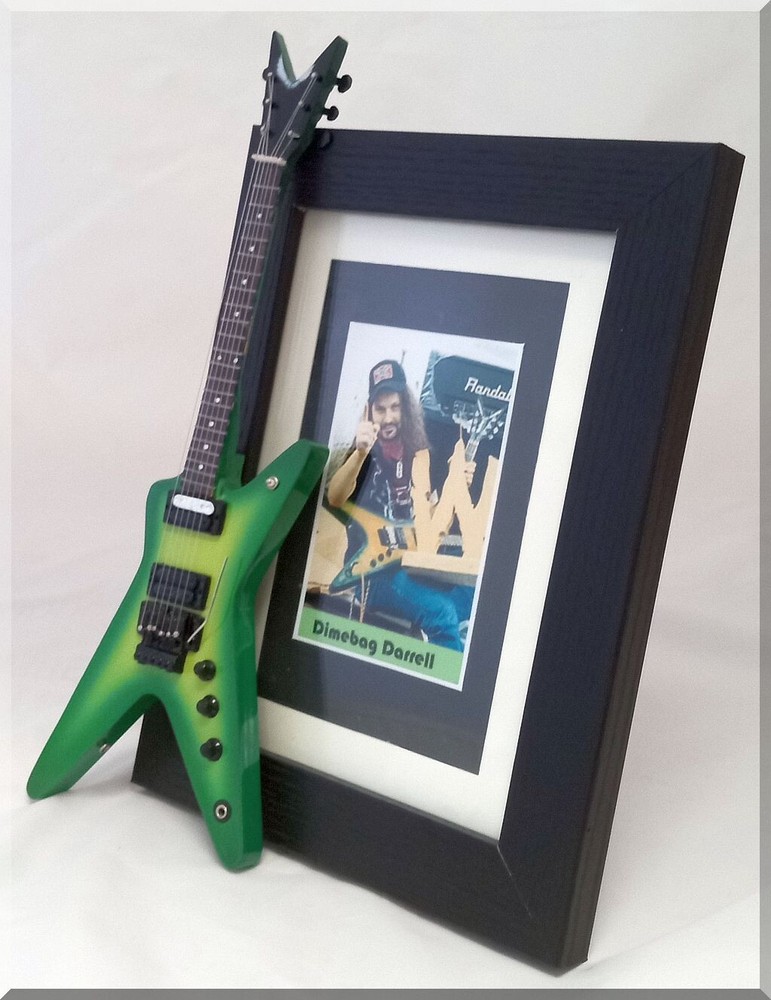 DIMEBAG DARRELL Miniature Guitar Frame PANTERA slime