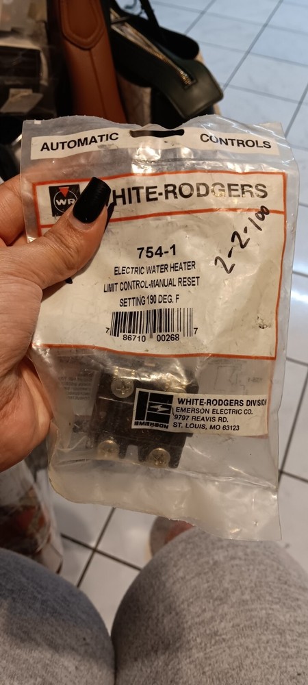 White Rodgers 754-1 Electric Water Heater Limit switch