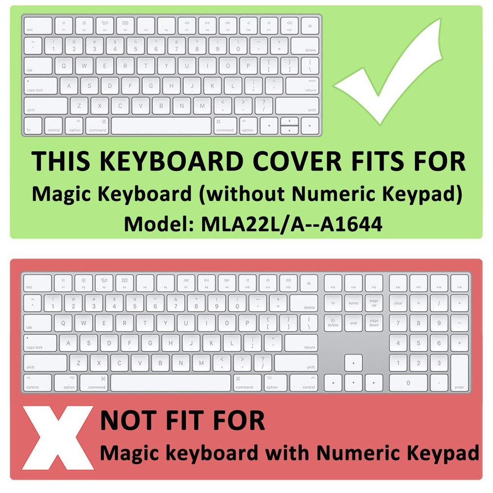 Ultra Thin Silicone Keyboard Protector Black for Magic Keyboard (MLA22LL/A)