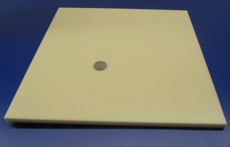 ABS Natural Sheets, Smooth Both Sides, .375" (3/8") x 12" x 12"