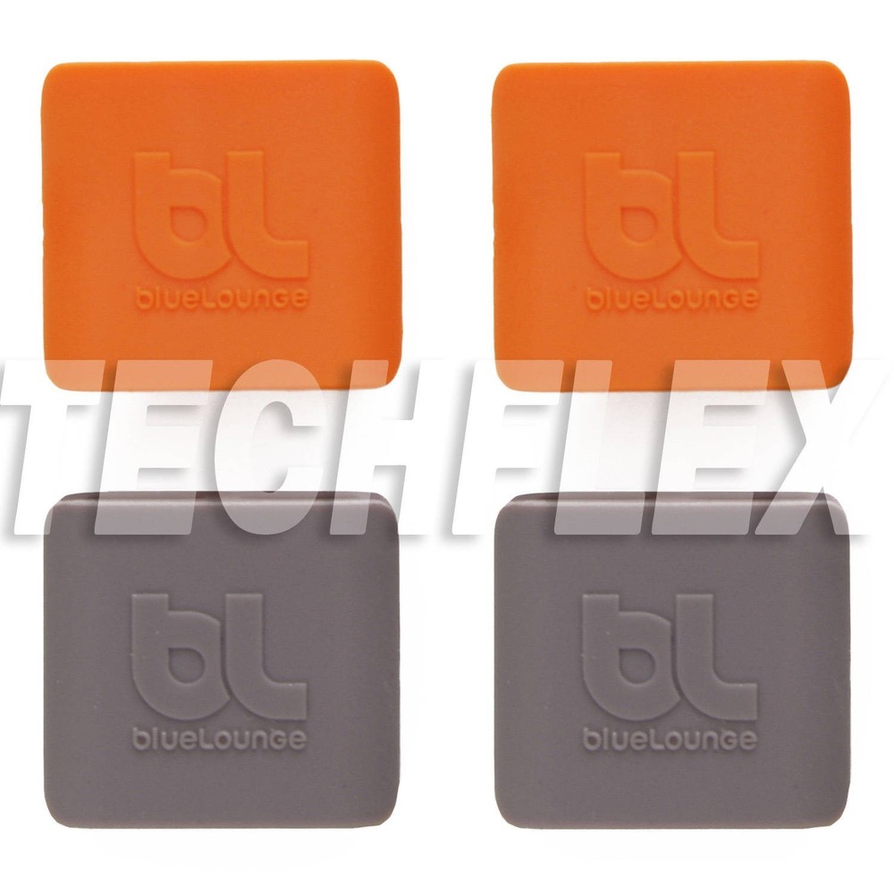 BLUCC-MD    Bluelounge CableClip, Medium, Orange/Grey, 4 Pack