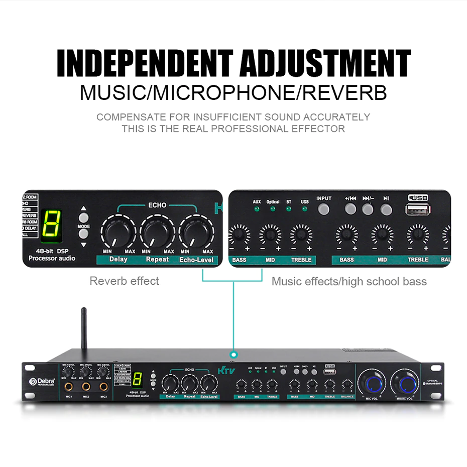 DSP Professional Audio Digital Processor KTV Karaoke Effect System
