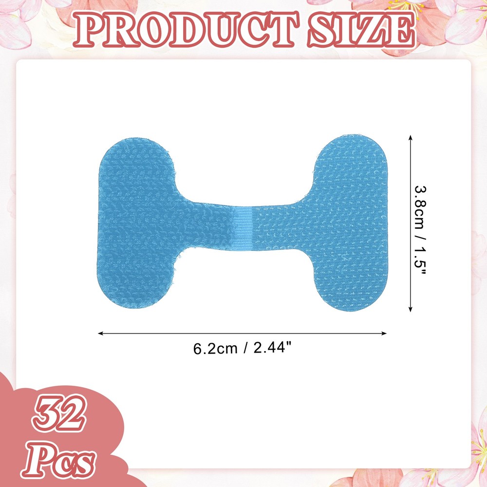2.4 x 1.5 Inch Cable Labels, 32 Pcs Electronic Cable Identification Tag Sky Blue