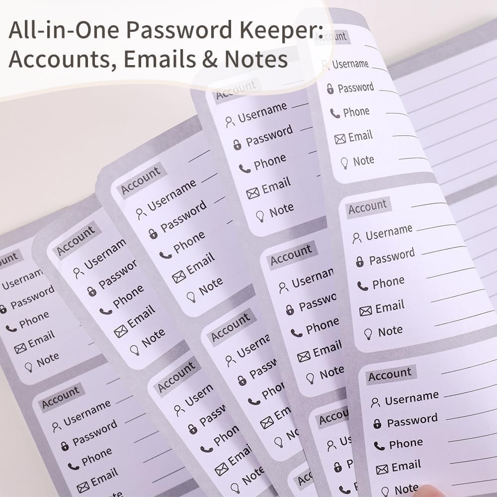 Password Keeper Book with Alphabetical Tabs，Small Password Books Password Not...